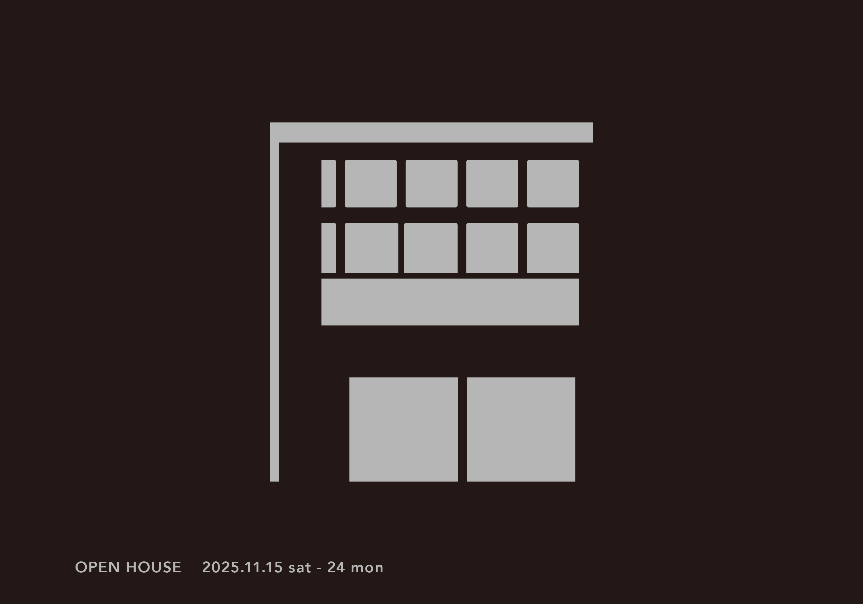 240809クマガイOPENHOUSE DM 室山_house